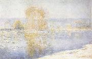 Claude Monet Floating Ice at Bennecourt oil painting reproduction